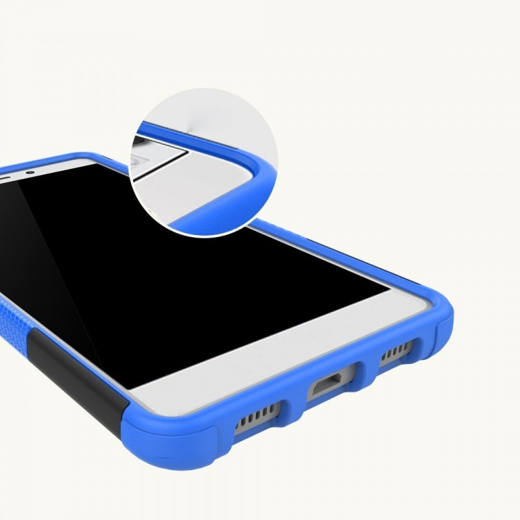 Чехол Hybrid Armor для Huawei Honor 6x 2016 (черный + голубой)