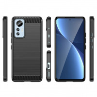Чехол-накладка Carbon Fibre для Xiaomi 12 Lite (черный)
