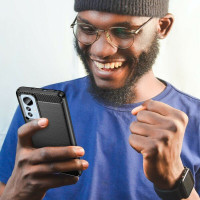 Чехол-накладка Carbon Fibre для Xiaomi 12 Lite (черный)