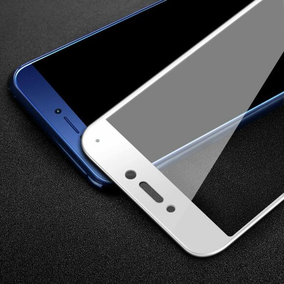 Защитное стекло FULL 3D для Huawei Honor 8 lite / P8 Lite 2017 (белый)