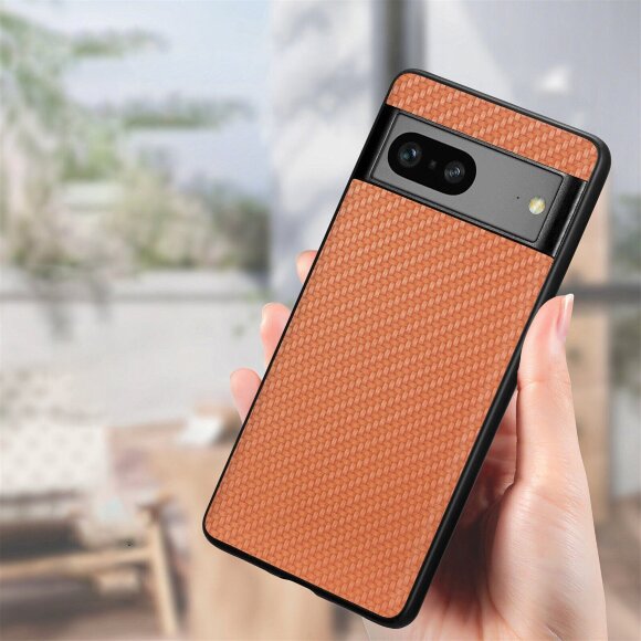 Чехол Carbon Texture для Google Pixel 7 (черный)