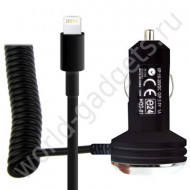 Автомобильная зарядка Lightning для iPhone 5/iPodTouch 5 (40-130см.) Автомобильная зарядка Lightning для iPhone 5/iPodTouch 5 (40-130см.)