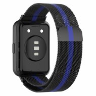 Миланский браслет для для Huawei Watch Fit 2 (черный+синий) Миланский браслет для для Huawei Watch Fit 2 (черный+синий)