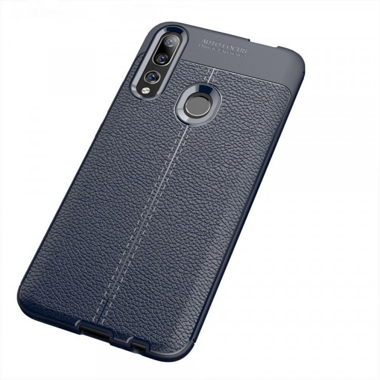 Чехол-накладка Litchi Grain для Huawei P Smart Z / Honor 9X (STK-LX1) (темно-синий)
