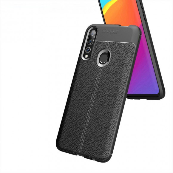 Чехол-накладка Litchi Grain для Huawei P Smart Z / Honor 9X (STK-LX1) (темно-синий)