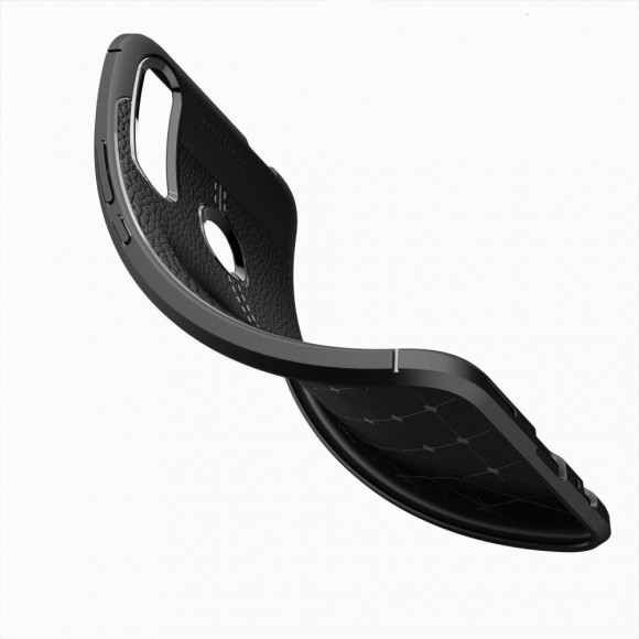 Чехол-накладка Litchi Grain для Huawei P Smart Z / Honor 9X (STK-LX1) (темно-синий)