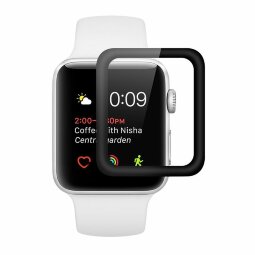 Защитное стекло 3D для Apple Watch Series 3 / 2 / 1 (42мм) (черный)
