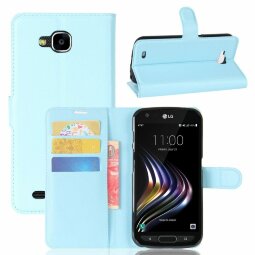 Чехол с визитницей для LG X venture M710DS (голубой)