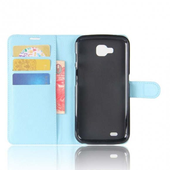 Чехол с визитницей для LG X venture M710DS (голубой)
