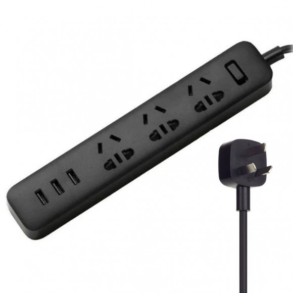 Удлинитель Xiaomi Mi Power Strip 3 - 1,8 метра (черный)