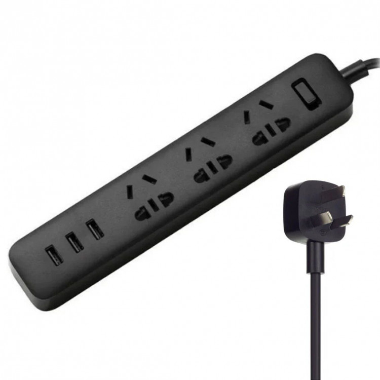 Удлинитель Xiaomi Mi Power Strip 3 - 1,8 метра (черный)