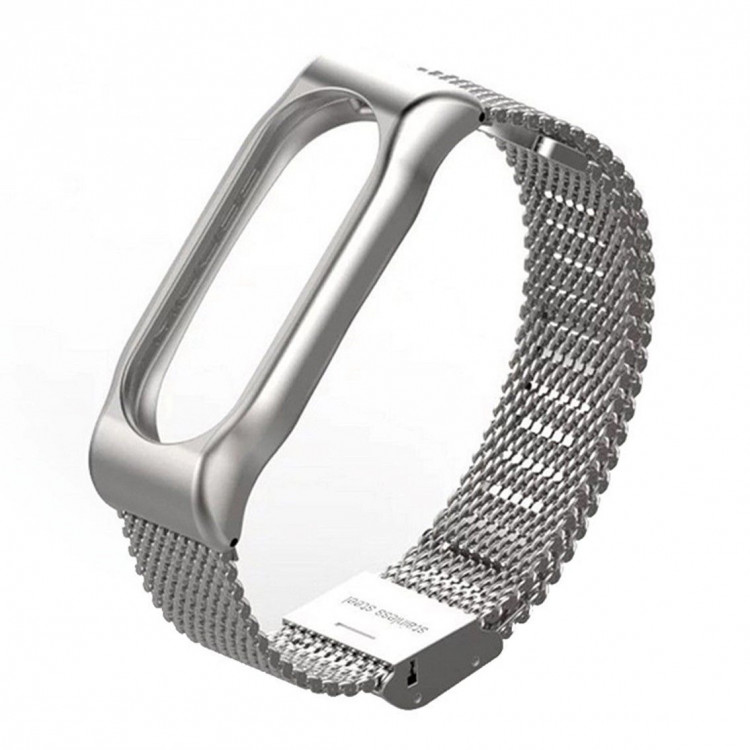 Сетчатый браслет для Xiaomi Mi Band 2 (серебряный)