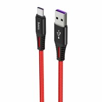 Кабель Quick Charge HOCO X22 USB QC3.0 + Type-C (красный)