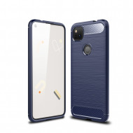 Чехол-накладка Carbon Fibre для Google Pixel 4a (темно-синий) Чехол-накладка Carbon Fibre для Google Pixel 4a (темно-синий)