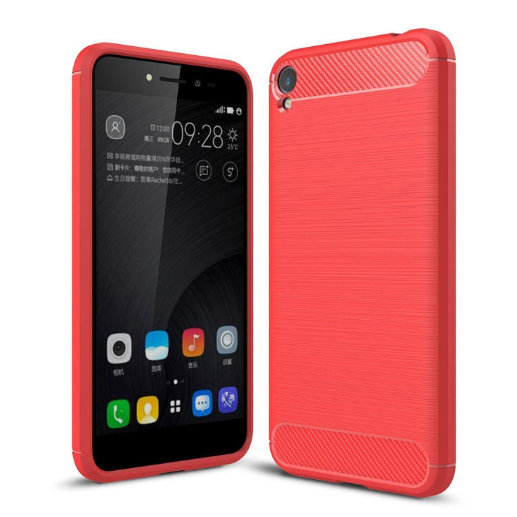 Чехол-накладка Carbon Fibre для ASUS ZenFone Live ZB501KL (красный)
