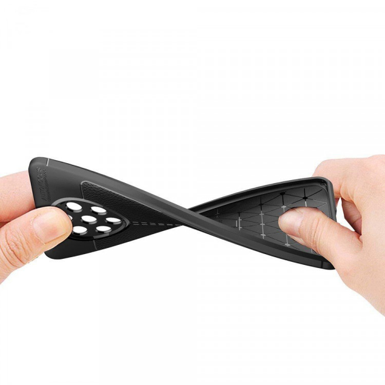 Чехол-накладка Litchi Grain для Nokia 9 PureView (черный)