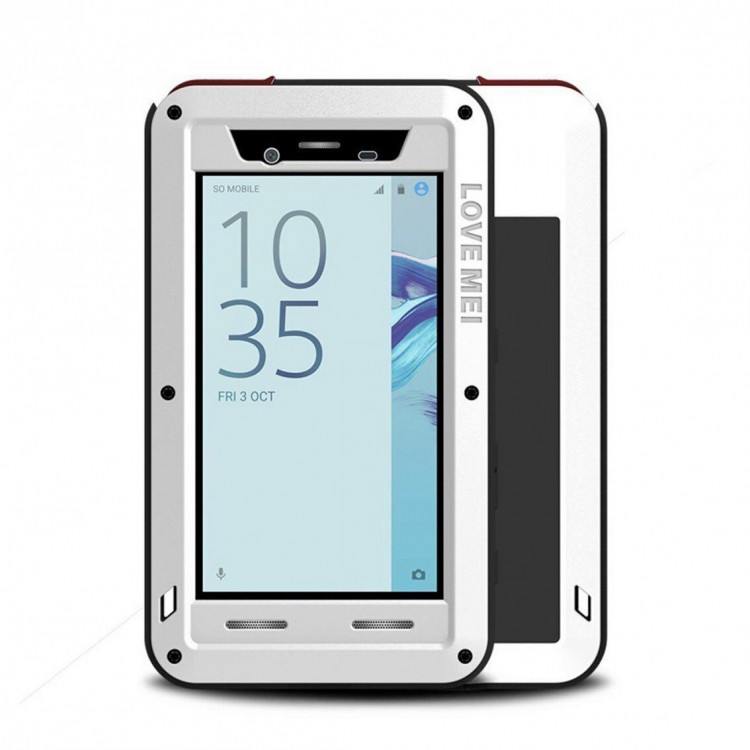 Гибридный чехол LOVE MEI для Sony Xperia X Compact (белый)