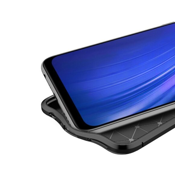 Чехол-накладка Litchi Grain для Realme 6 / Realme 6S (черный)