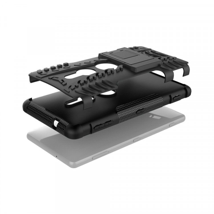 Чехол Hybrid Armor для Sony Xperia XZ2 (черный + красный)