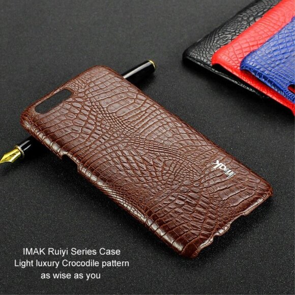 Чехол-накладка iMak Ruiyi Crocodile для OnePlus 5 (коричневый) Чехол-накладка iMak Ruiyi Crocodile для OnePlus 5 (коричневый)