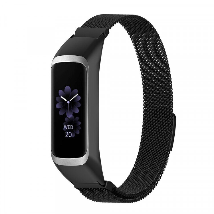 Браслет Миланская петля для Samsung Galaxy Fit 2 SM-R220 (черный)