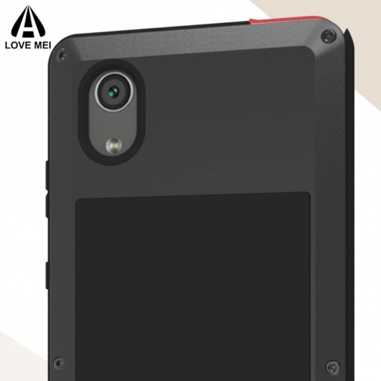 Гибридный чехол LOVE MEI для Sony Xperia XA1 Plus (красный)