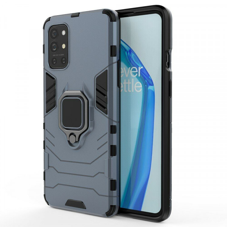 Чехол Armor Ring Holder для OnePlus 9R (темно-синий)