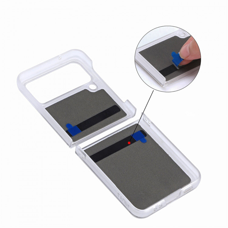 Чехол 3D Flower для Samsung Galaxy Z Flip 4 (черный)