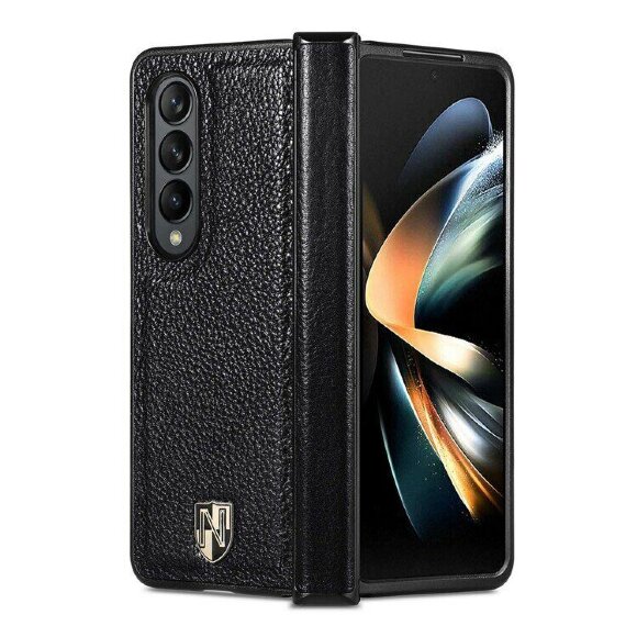 Чехол из натуральной кожи для Samsung Galaxy Z Fold4 (черный) Чехол из натуральной кожи для Samsung Galaxy Z Fold4 (черный)