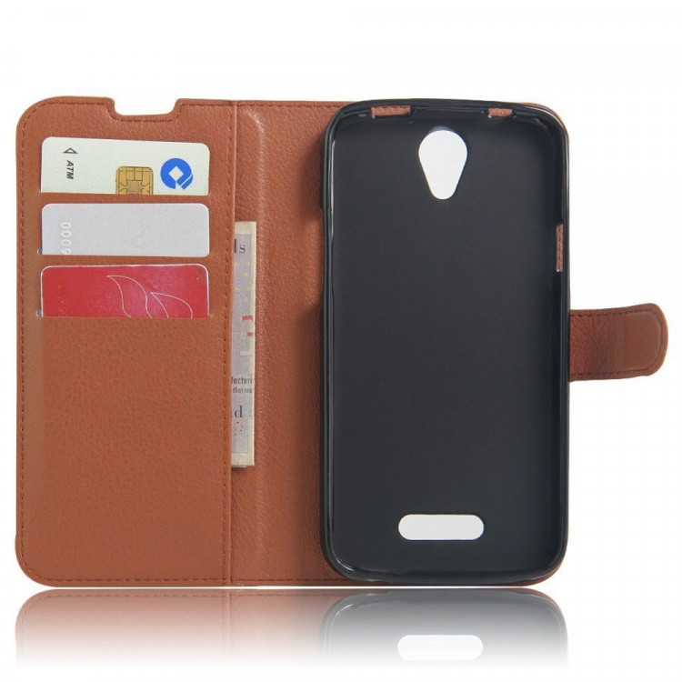 Чехол с визитницей для DOOGEE X6 / X6 Pro (коричневый)