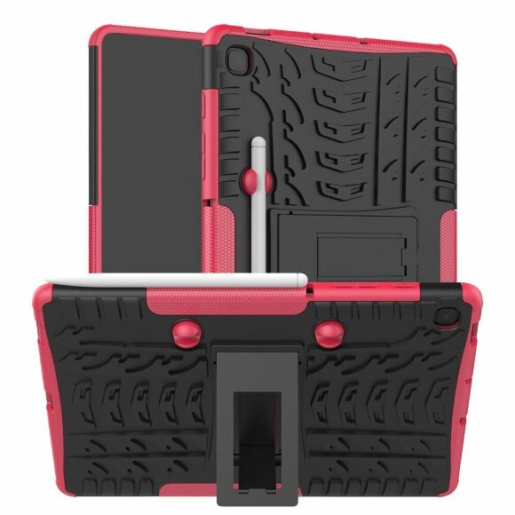 Чехол Hybrid Armor для Samsung Galaxy Tab S6 Lite (черный + розовый)