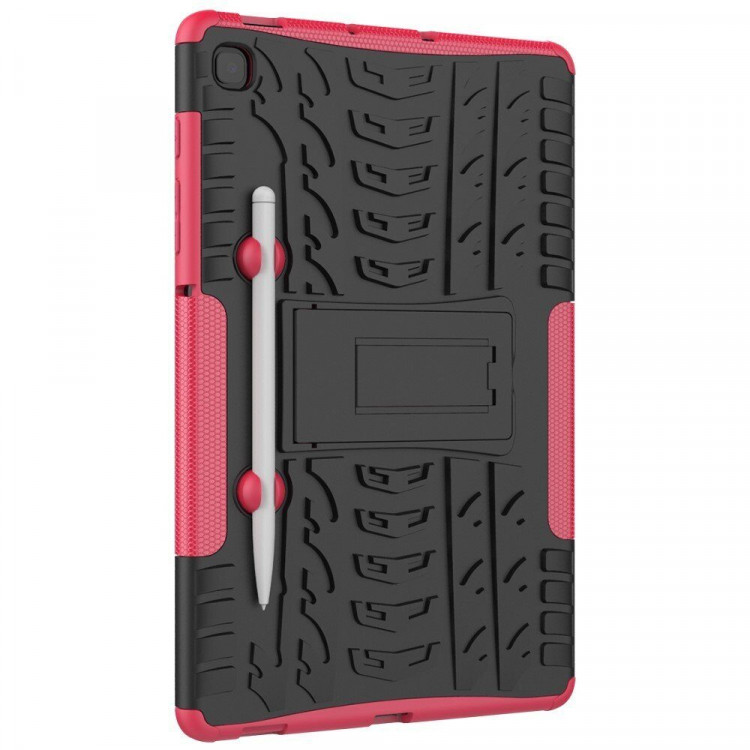 Чехол Hybrid Armor для Samsung Galaxy Tab S6 Lite (черный + розовый)