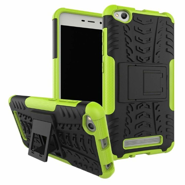 Чехол Hybrid Armor для Xiaomi Redmi 4A (черный + зеленый)