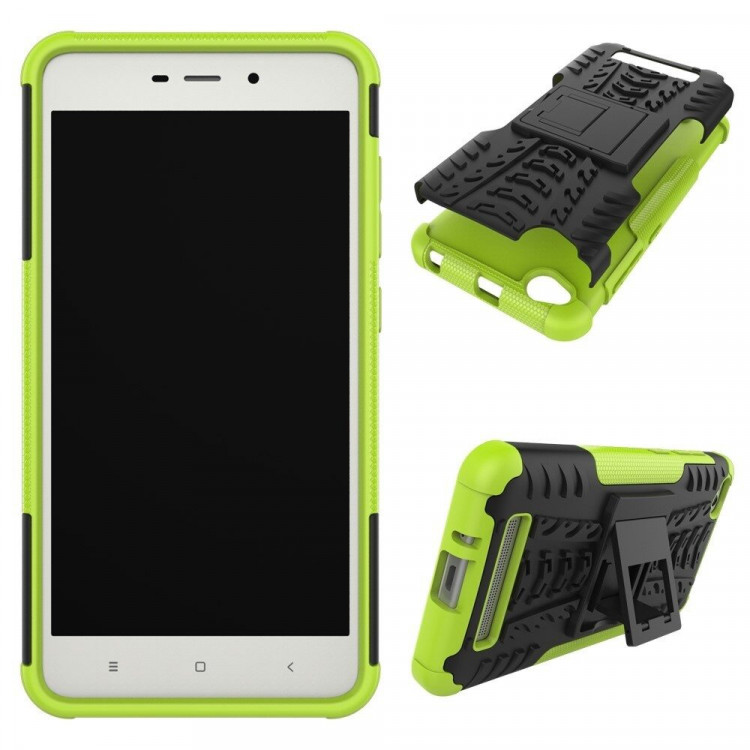 Чехол Hybrid Armor для Xiaomi Redmi 4A (черный + зеленый)