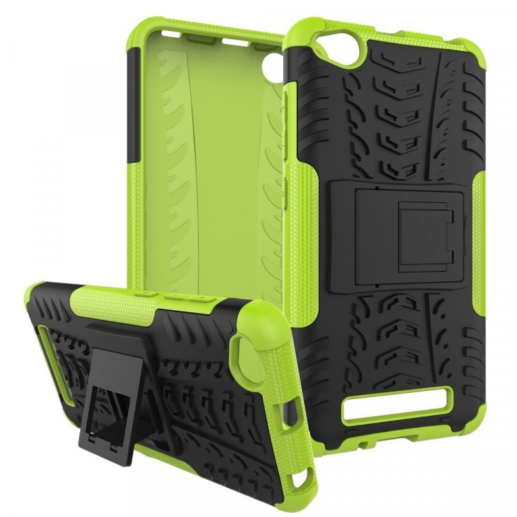 Чехол Hybrid Armor для Xiaomi Redmi 4A (черный + зеленый)