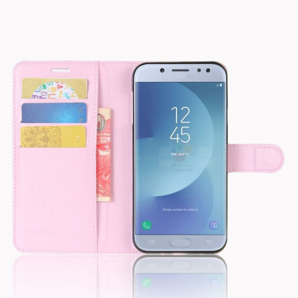 Чехол с визитницей для Samsung Galaxy J3 2017 (розовый) Чехол с визитницей для Samsung Galaxy J3 2017 (розовый)