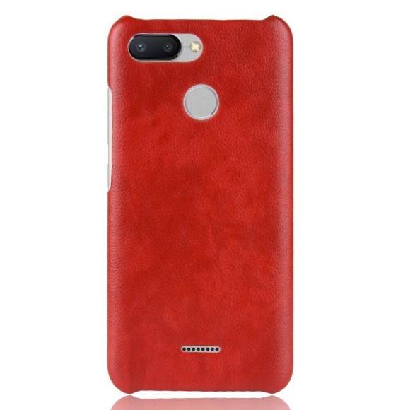 Чехол Litchi Texture для Xiaomi Redmi 6 (красный)