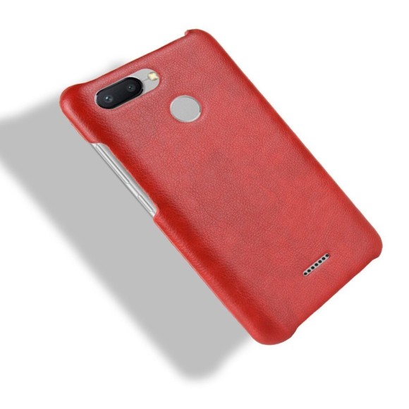 Чехол Litchi Texture для Xiaomi Redmi 6 (красный)