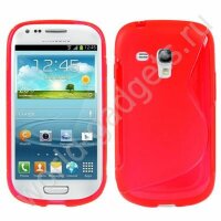 Чехол TPU S-Line для Samsung Galaxy S3 mini / i8190 (красный)