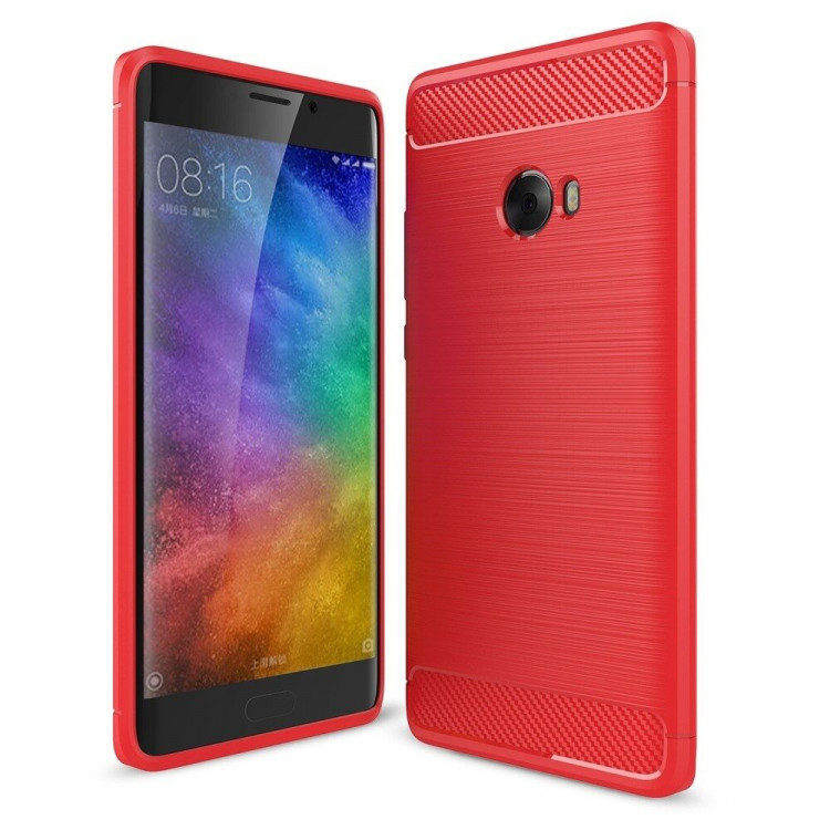 Чехол-накладка Carbon Fibre для Xiaomi Mi Note 2 (красный)