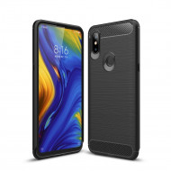 Чехол-накладка Carbon Fibre для Xiaomi Mi Mix 3 (черный)