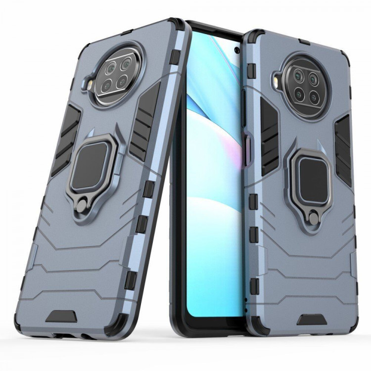 Чехол Armor Ring Holder для Xiaomi Mi 10T Lite 5G / Redmi Note 9 Pro 5G (темно-синий)