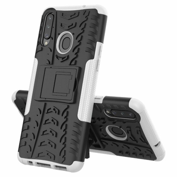 Чехол Hybrid Armor для Samsung Galaxy A20s (черный + белый)