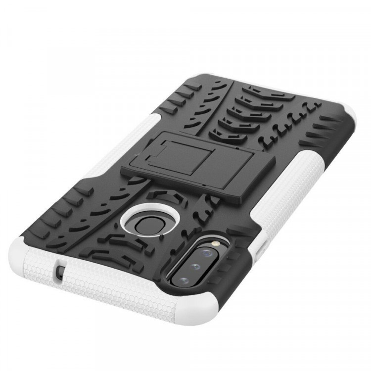 Чехол Hybrid Armor для Samsung Galaxy A20s (черный + белый)