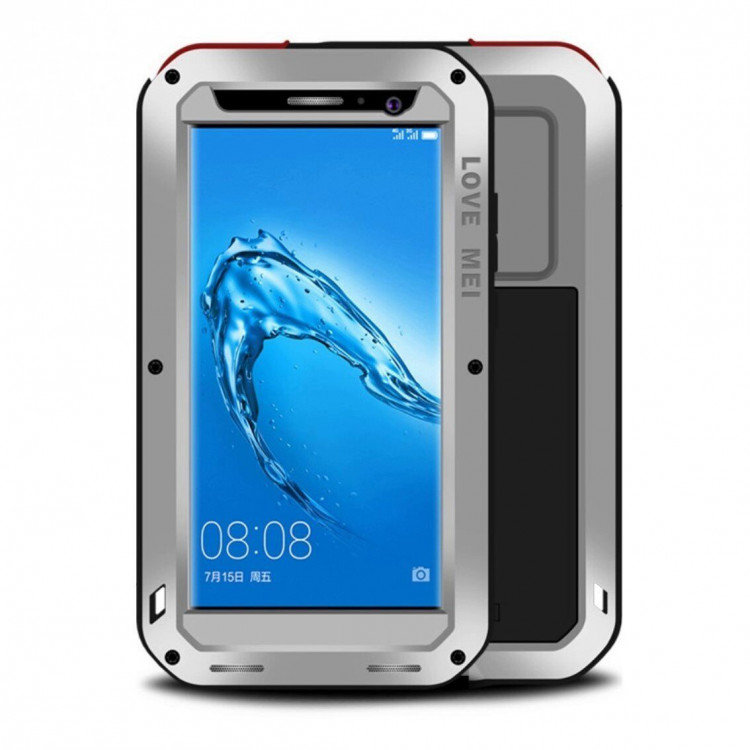 Гибридный чехол LOVE MEI для Huawei Nova Plus / Huawei G9 Plus (серебряный)