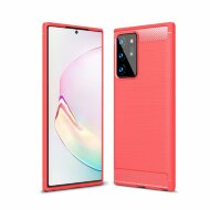 Чехол-накладка Carbon Fibre для Samsung Galaxy Note 20 Ultra (красный) Чехол-накладка Carbon Fibre для Samsung Galaxy Note 20 Ultra (красный)