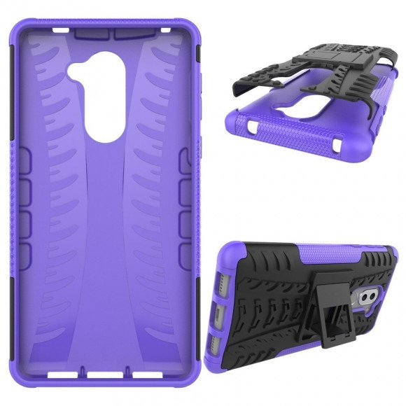 Чехол Hybrid Armor для Huawei Honor 6x 2016 (черный + фиолетовый) Чехол Hybrid Armor для Huawei Honor 6x 2016 (черный + фиолетовый)