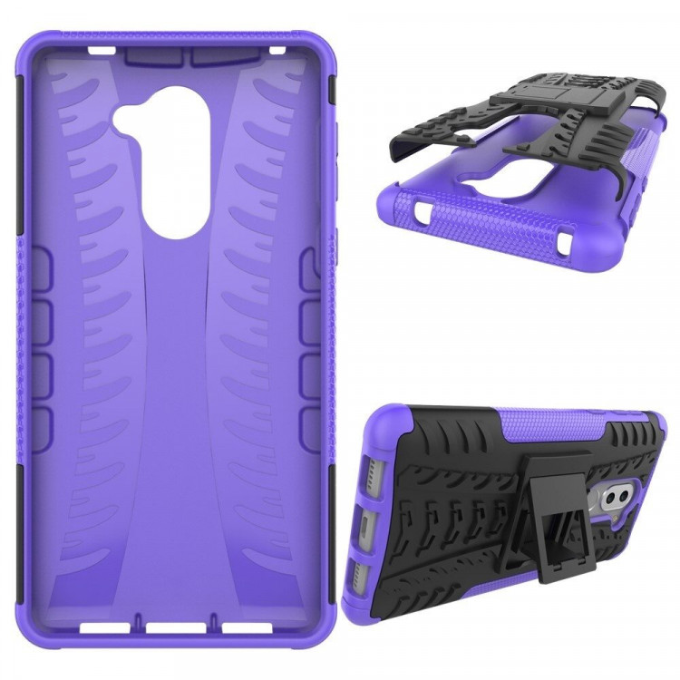 Чехол Hybrid Armor для Huawei Honor 6x 2016 (черный + фиолетовый)