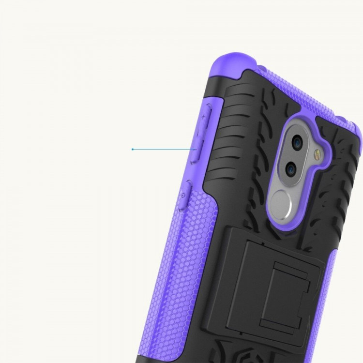 Чехол Hybrid Armor для Huawei Honor 6x 2016 (черный + фиолетовый)