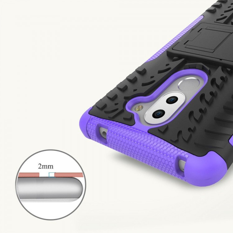 Чехол Hybrid Armor для Huawei Honor 6x 2016 (черный + фиолетовый)